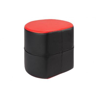 drum fabric upholstered reception area ottoman 