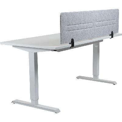 hedj above pet desk mounted screen 1400 x 340mm light grey 