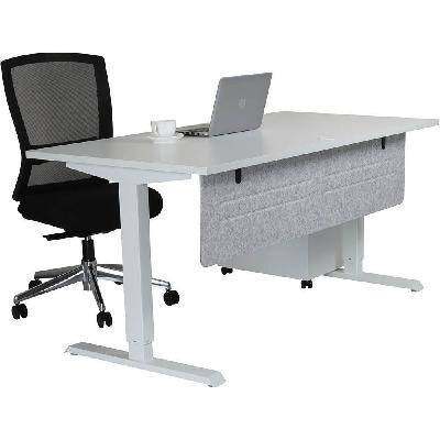 hedj below pet desk mounted screen 1400 x 340mm light grey 