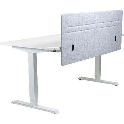 hedj front pet desk mounted screen 1400 x 500mm light grey 