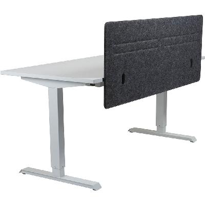 hedj front pet desk mounted screen 1400 x 500mm charcoal 