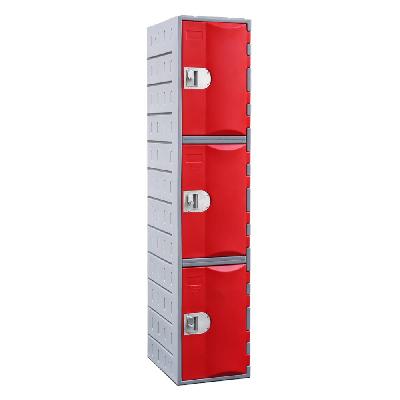 steelco 3 door heavy duty plastic locker 