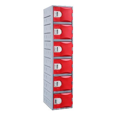 steelco 6 door heavy duty plastic locker 
