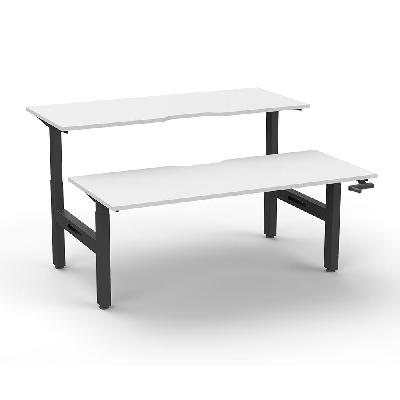 boost crank height adjustable back to back workstation 
