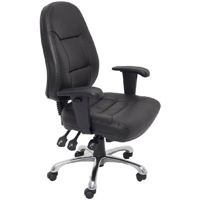 initiative executive chair high back arms pu black 