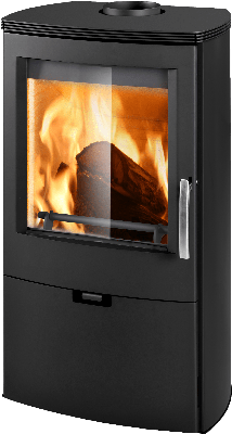 euro fireplaces falun - black or burgandy freestanding wood fireplace 