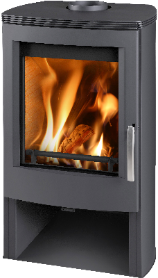 euro alvesta black steel freestanding wood fireplace