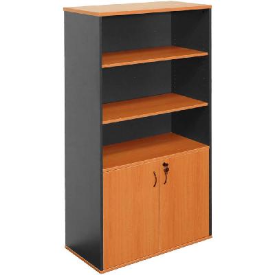 rapid worker wall unit lockable 1800 x 900 x 450mm cherry/ironstone 