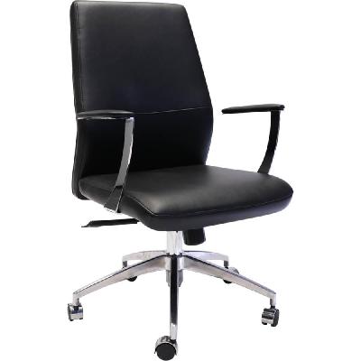 cl3000m slimline executive chair medium back arms black 