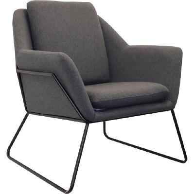 rapidline cardinal visitor chair arms charcoal ash 