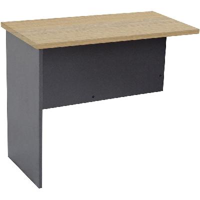 rapid worker cwr12 workstation desk return 1200 x 600mm oak/ironstone 