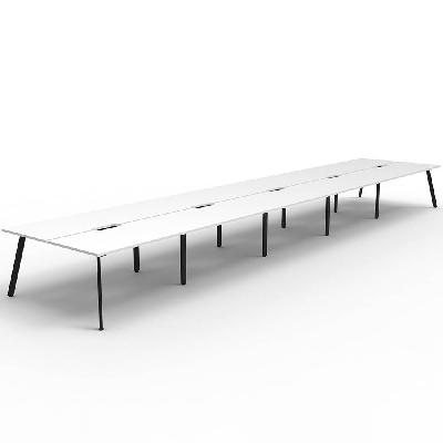eternity workstation 10 people back to back 1800 x 750mm natural white / black 