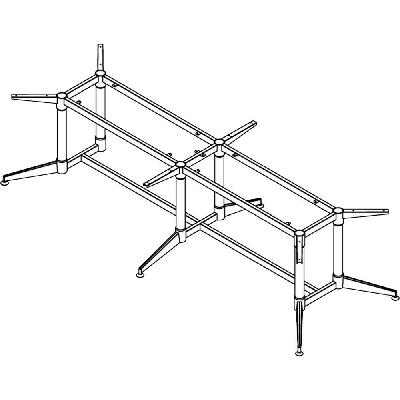 typhoon meeting table frame 2742 x 1112mm black 
