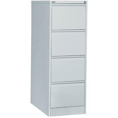 go vertical filing cabinet 4 drawers 460 x 620 x 1321mm silver grey 