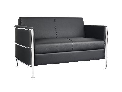 eclipse two seater lounge - black pu