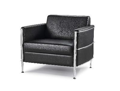 eclipse single seater lounge - black pu