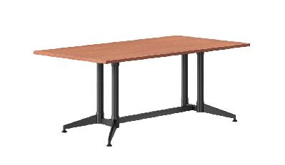 typhoon meeting table 1800 x 750 x 750mm cherry top - black frame 