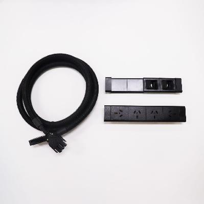 boost+ power & data 4 x gpo 2 x data black suits 1200mm w workstations 