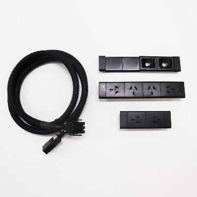 boost+ power & data 6 x gpo 2 x data black suits 1200mm w workstations 