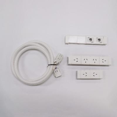 boost+ power & data 6 x gpo 2 x data white suits 1200mm w workstations 