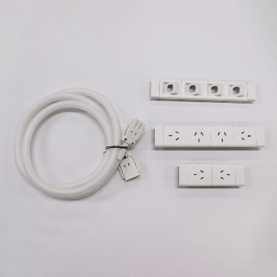 boost+ power & data 6 x gpo 4 x data white suits 1200mm w workstations 