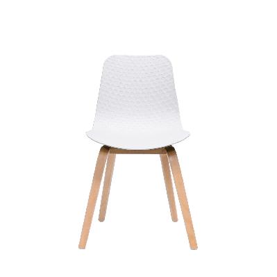 lucid chair - white shell & light oak timber base white shell & light oak timber base 