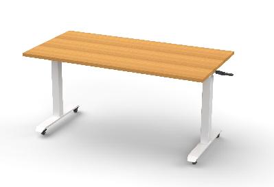 boost crank flip top table 1500mm w x 750mm d beech white p/c 