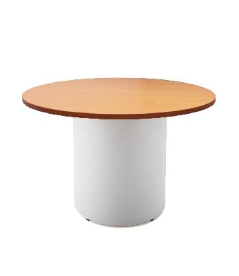 drum base table 1200mm dia x 730mm h beech white p/c 