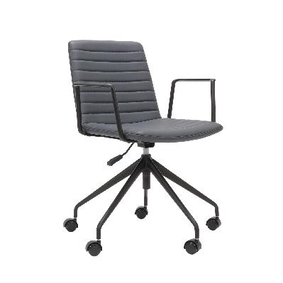 pixel swivel 5 star base chair french navy pu black p/c black p/c 