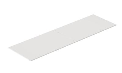 table top / desk top - 4000mm w x 1200mm d x 25mm t, natural white 
