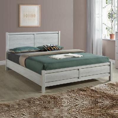queen size bed frame natural wood like mdf in oak colour