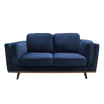 2 seater sofa sofa in soft blue velvet lounge set for living room couch with wooden frame