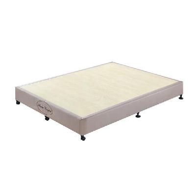 mattress base ensemble double size solid wooden slat in beige with removable cover