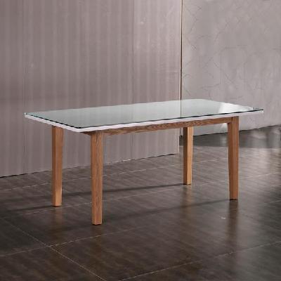 dining table white top high glossy wooden base