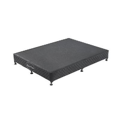 mattress base ensemble queen size solid wooden slat in black with removable cover