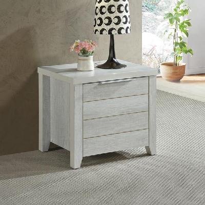 bedside table 2 drawers storage table night stand mdf in white ash