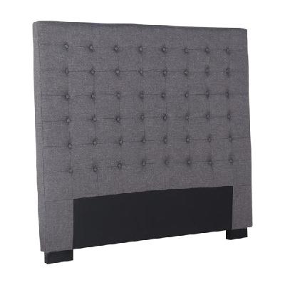 bed head queen charcoal headboard upholstery fabric tufted buttons