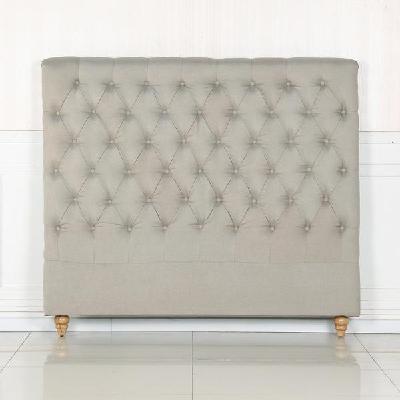 bed head queen size french provincial headboard upholsterd fabric beige