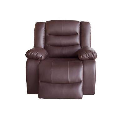 single seater recliner sofa chair in faux leather lounge couch armchair in brown