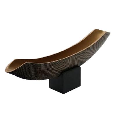 ardoro decorative boat vase - brown