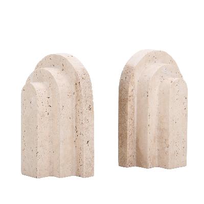 nuvon stone bookend - beige