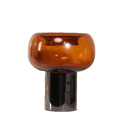brunelle amber small glass vase - brown