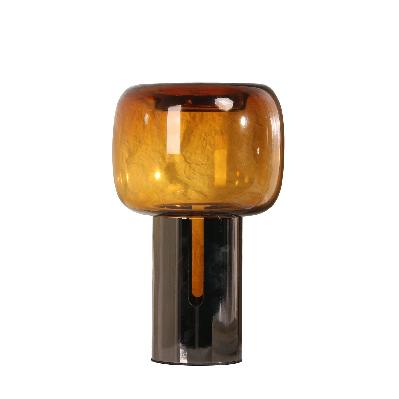 brunelle amber large glass vase - brown
