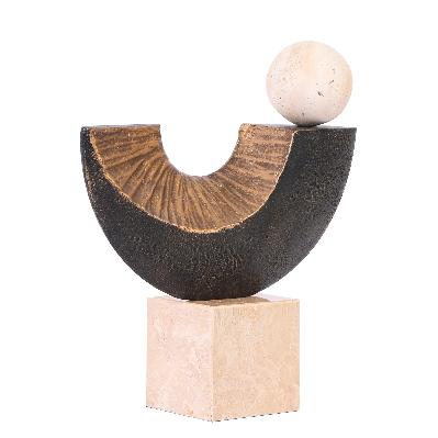 bruni balance sculpture - dark bronze