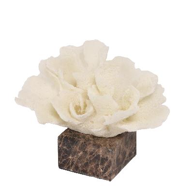 zyra coral marble sculpture - beige