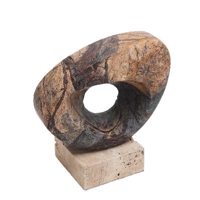 arin halo marble sculpture - coffee
