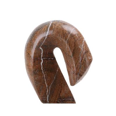 orvia sea waves marble sculpture - brown