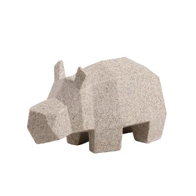 stone hippo sculpture