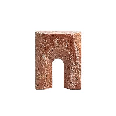 brava arch short marble sclupture - red