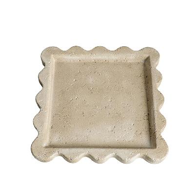 naro curved edge travertine plate a